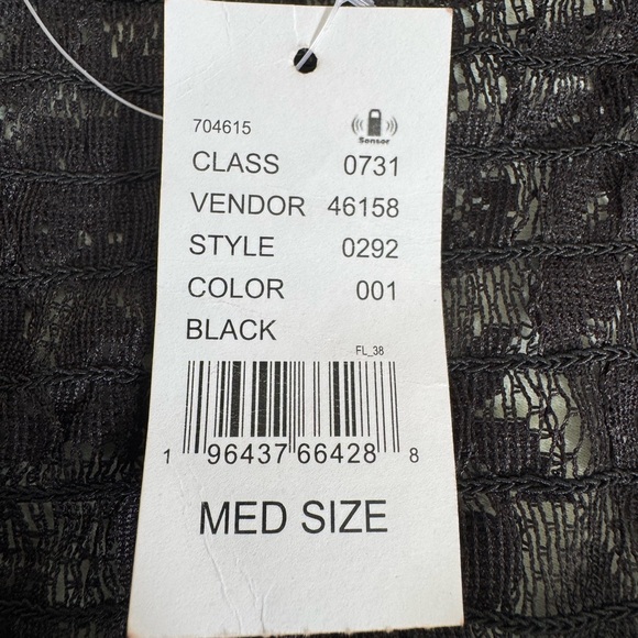 NWT Pacsun Beverly and Beck Black Lace Crop Top, size M square neck Y2K boho - Picture 5 of 16